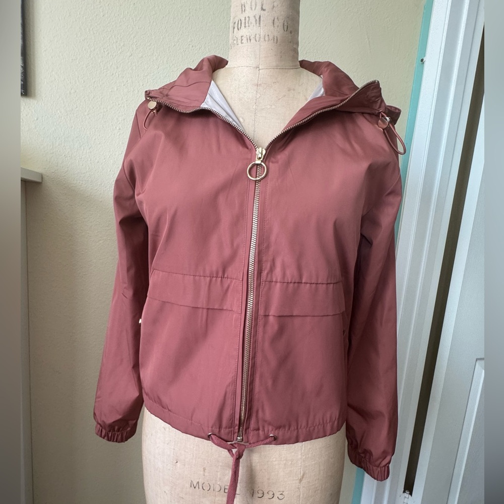 Elodie Rose Gold Lightweight Utility Jacket size small